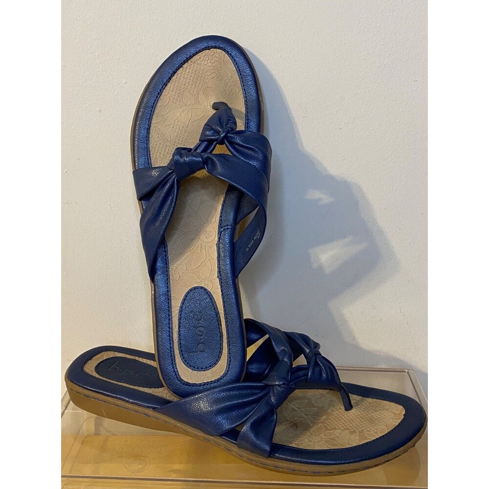 BOC BORN CONCEPT WOMEN BLUE THONG FLIP FLOP SANDALS SIZE 10